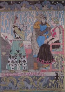 tapestry which is based on a design by Gerhard Munthe - Textiles