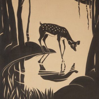 Drawing for Bambi Book, Knute Svendsen - Fine Arts