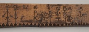 Calendar stick 8-15 - Decorative Woodcarving