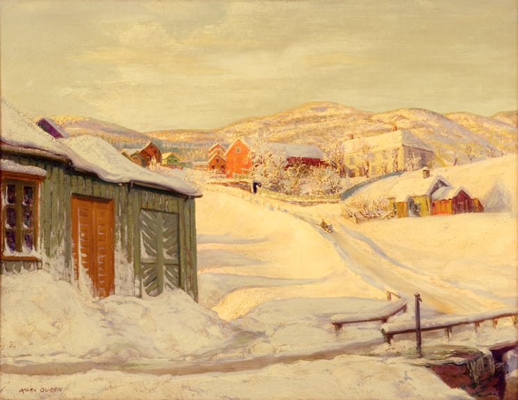 Winter in Trondhjem, Karl Ouren - Fine Arts