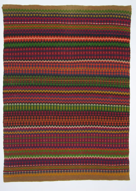 Coverlet woven in one section, with boundweave - Textiles