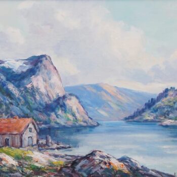Norwegian Fjord Scene, Elmar Berge - Fine Arts