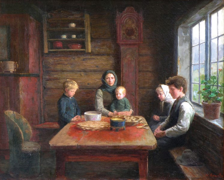 Grace Before the Meal, Herbjørn Gausta - Fine Arts