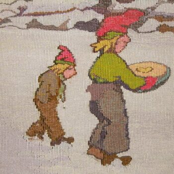 This tapestry, titled The Elves, was designed by the Norwegian artist Thorolf Holmboe