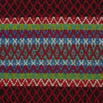 Coverlet woven in rosepath (rosebragd) technique in stripes - Textiles