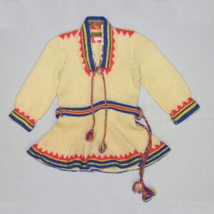 child's knit tunic or dress is done in the style of traditional Sami clothing - Textiles