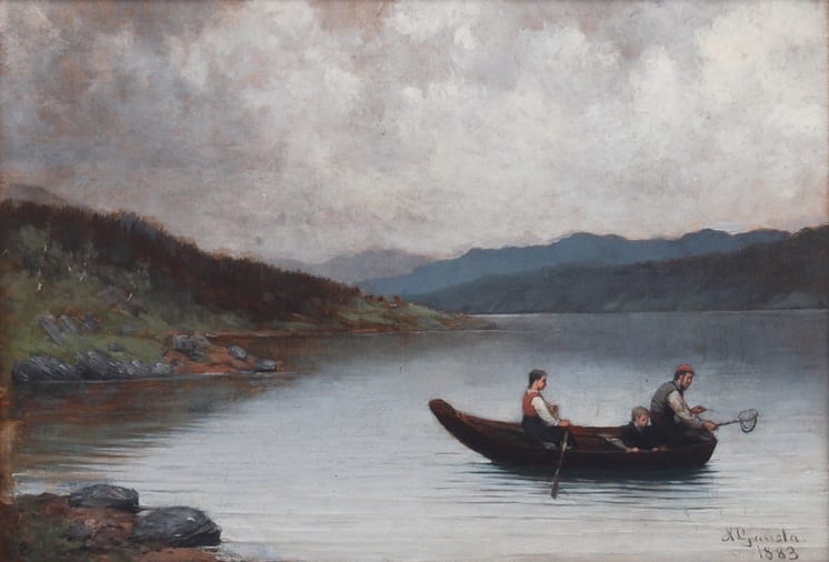Fishing in Telemark, Herbjørn Gausta - Fine Arts