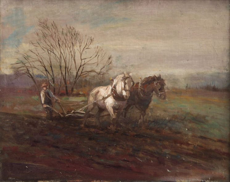 Autumn Plowing, Christian Abrahamsen - Fine Arts