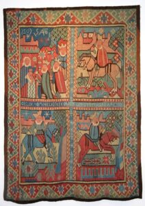 Tapestry design divided into four sections with Magi - Textiles