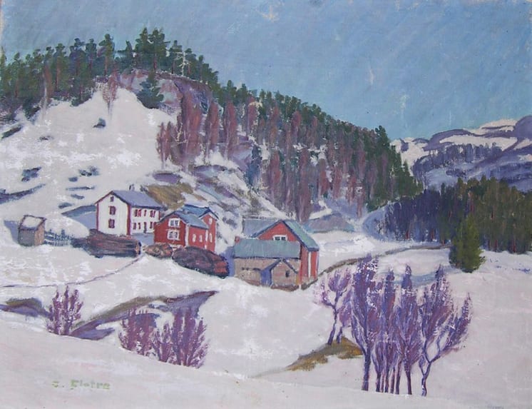 Ofdal Farm in Voss, Norway, Odd Fletre - FIne Arts