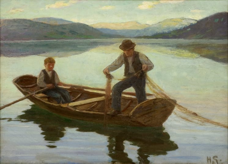 On the Mountain Lake, Norway, Herbjørn Gausta - Fine Arts