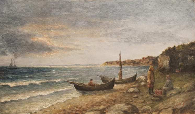 Fishermen on the Shore, Carl Böeckmann - Fine Arts