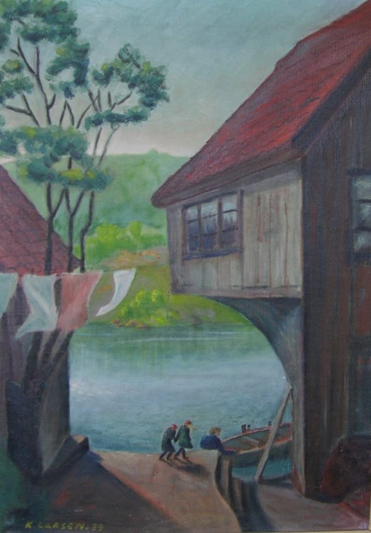House on the River, Karl Larsen - Fine Arts