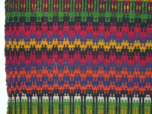 Coverlet woven in one section, with boundweave - Textiles