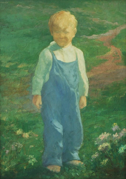 Boy in Meadow, Olaf Aalbu - Fine Arts