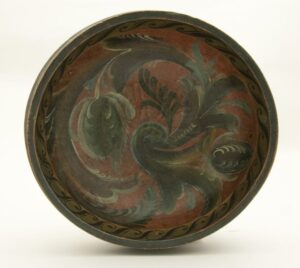Vest-Agder style hand carved bowl - Rosemaling