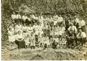 Large group of photo of Decorah Posten families.