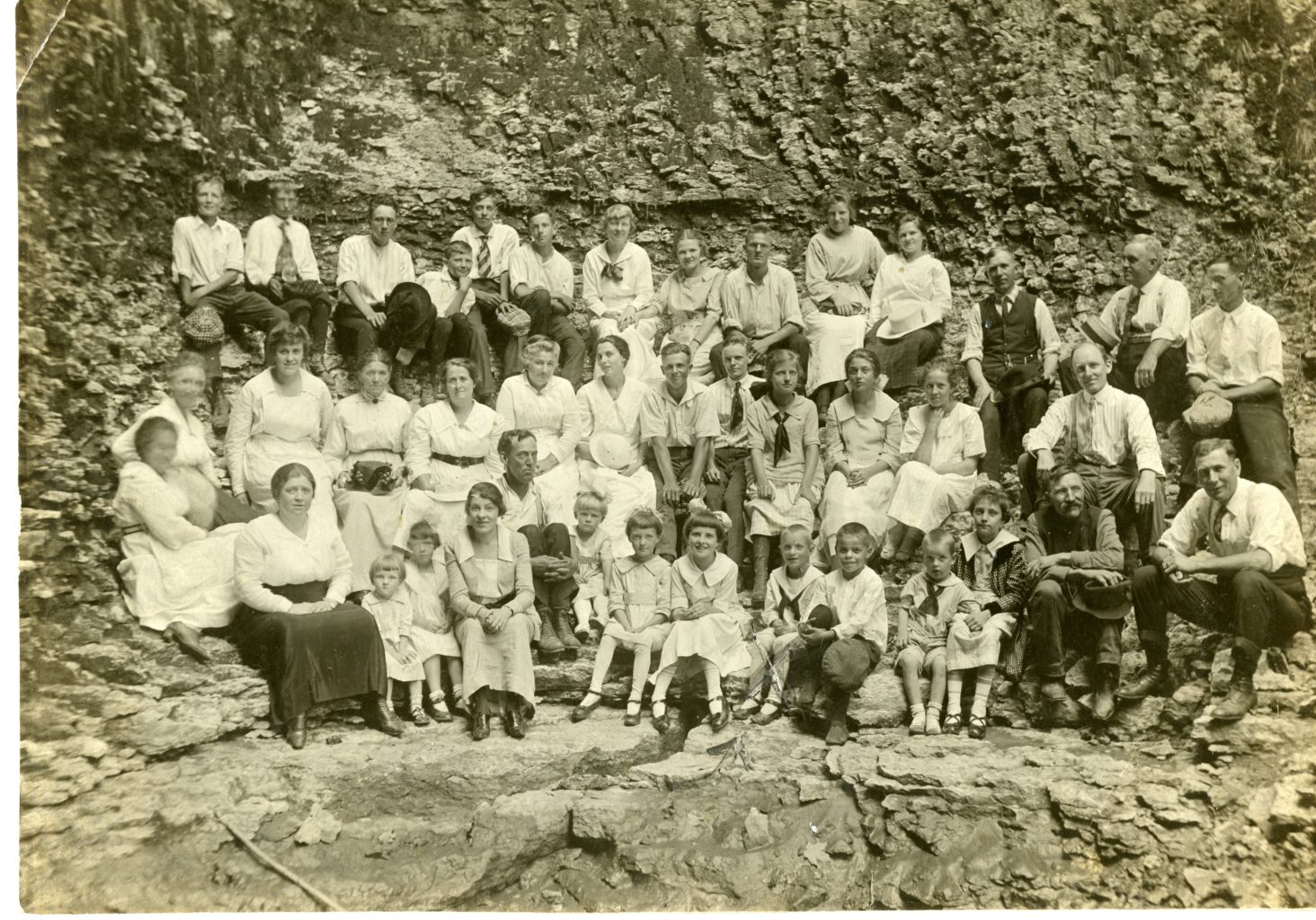 Large group of photo of Decorah Posten families.