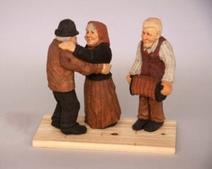 “Ingeborg and Tosten’s Anniversary Waltz” carved figure © 2007 Bill Jaeger “Ingeborg and Tosten’s Anniversary Waltz” carved figure © 2007 Bill Jaeger