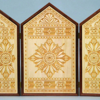“Triptych” chip carving © 2007 John Roth “Triptych” chip carving © 2007 John Roth